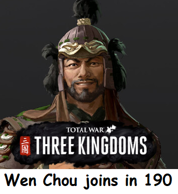 Wen Chou joins player's faction in 190