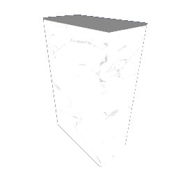Marble White Halfwall without Shelf Gloss