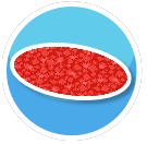 Oval Red Diamond Rug