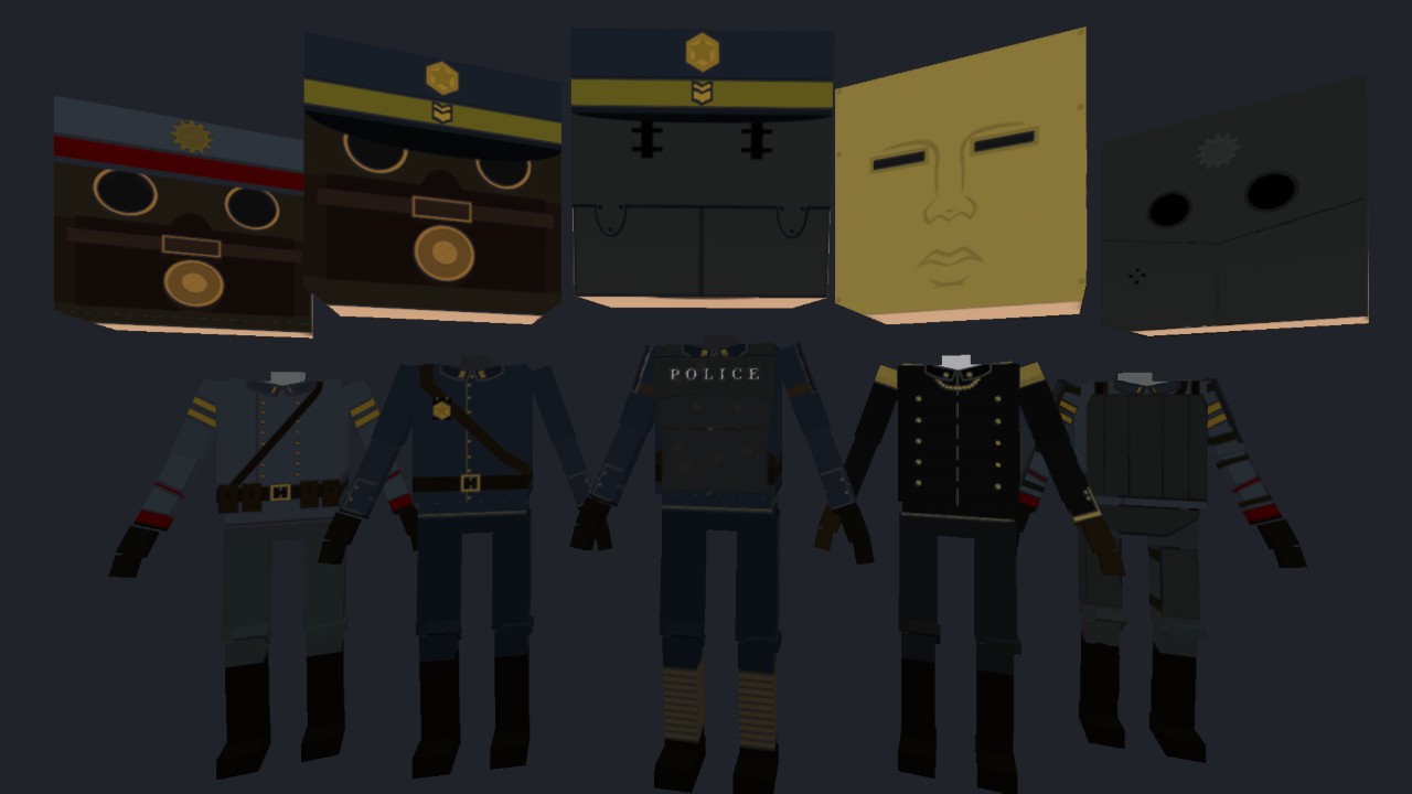 Steampunk Police and Soldiers Pack