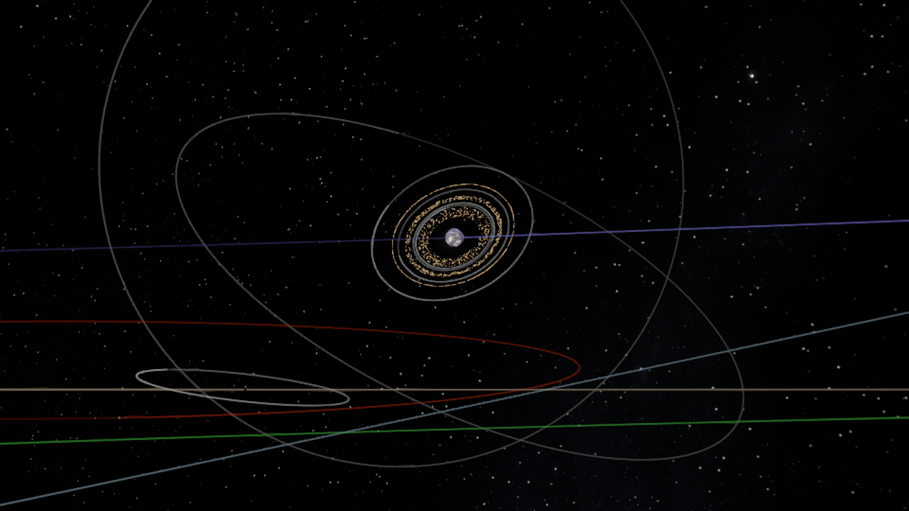 Two stars with black hole system
