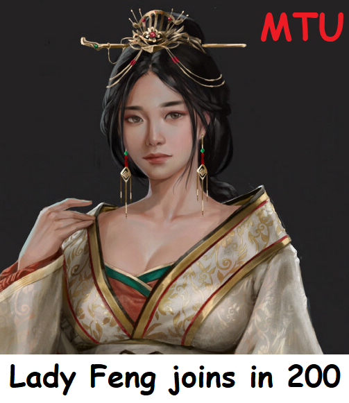 Lady Feng joins player's faction in 200