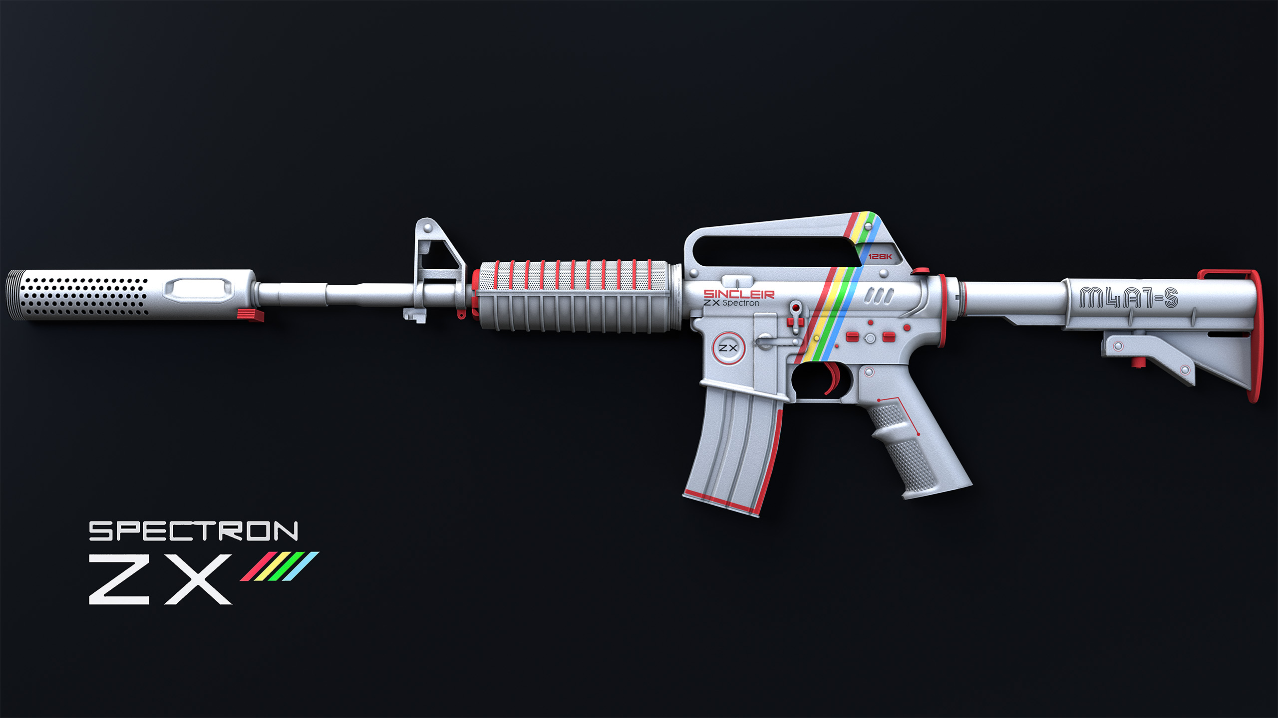 Steamワークショップ::M4A1-S | ZX Spectron (White Edition)