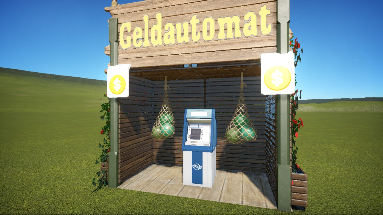 Häuschen, Geldautomat,