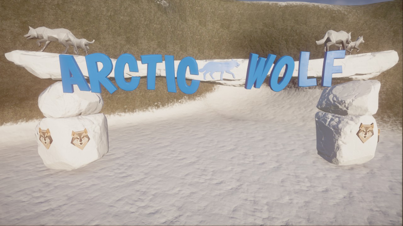 Arctic Wolf Entrance Sign