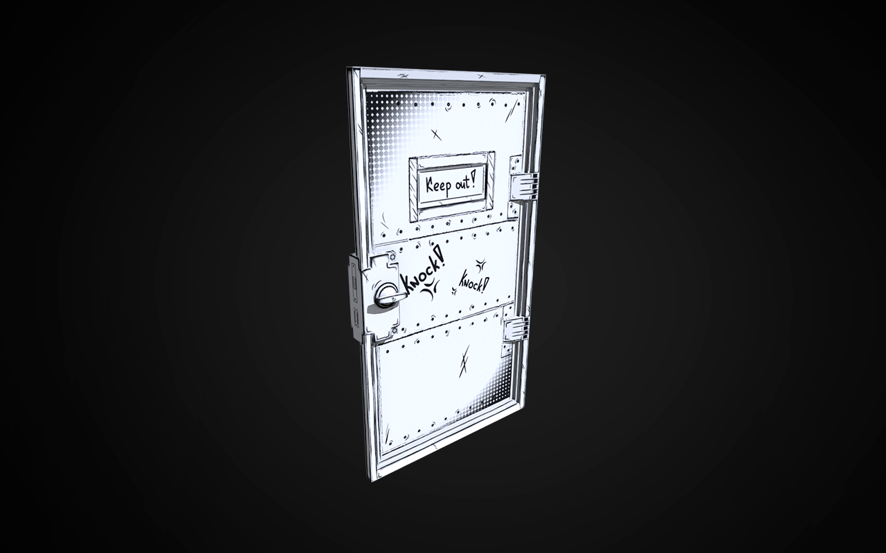 Comics Armored Door