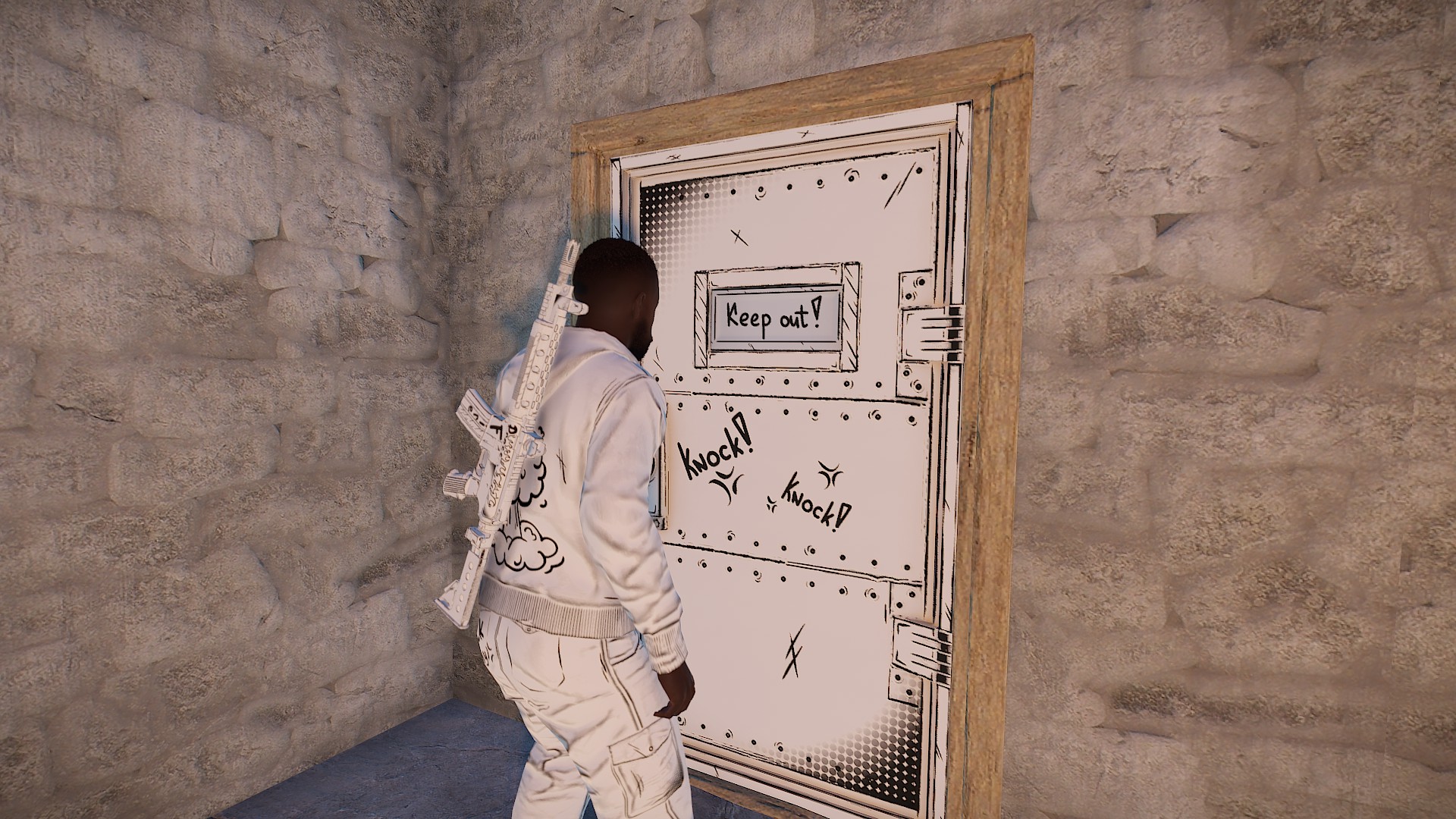 Comics Armored Door