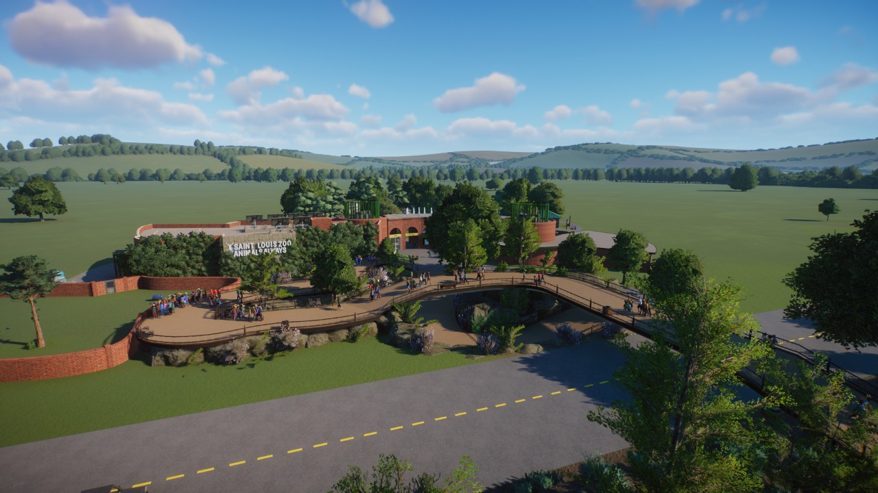 St. Louis Zoo Entrance Recreation