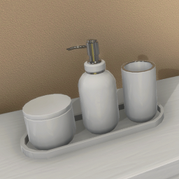 Bathroom accessory set - White