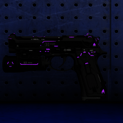 9mm Horzine Pistol Purple Glowing Trim