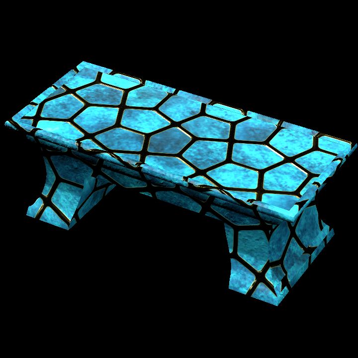Table, Gilded Blue