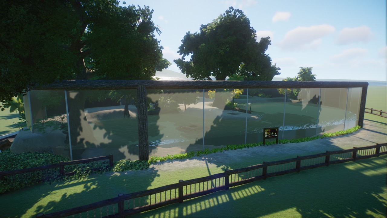 Complete giant otter enclosure