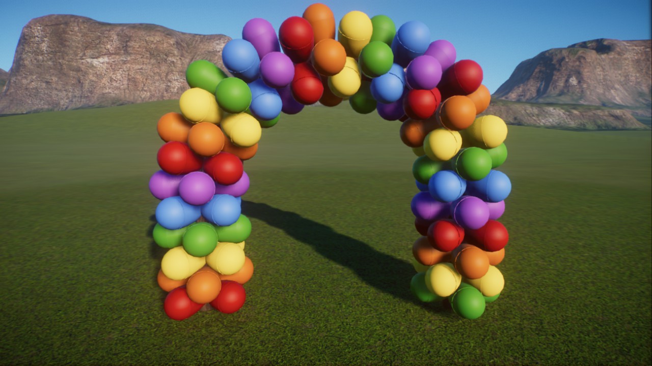 Rainbow Balloon Arch