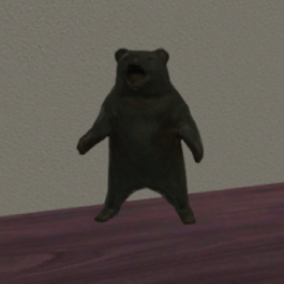 Bronzed Bear Statue
