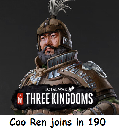 Cao Ren joins player's faction in 190