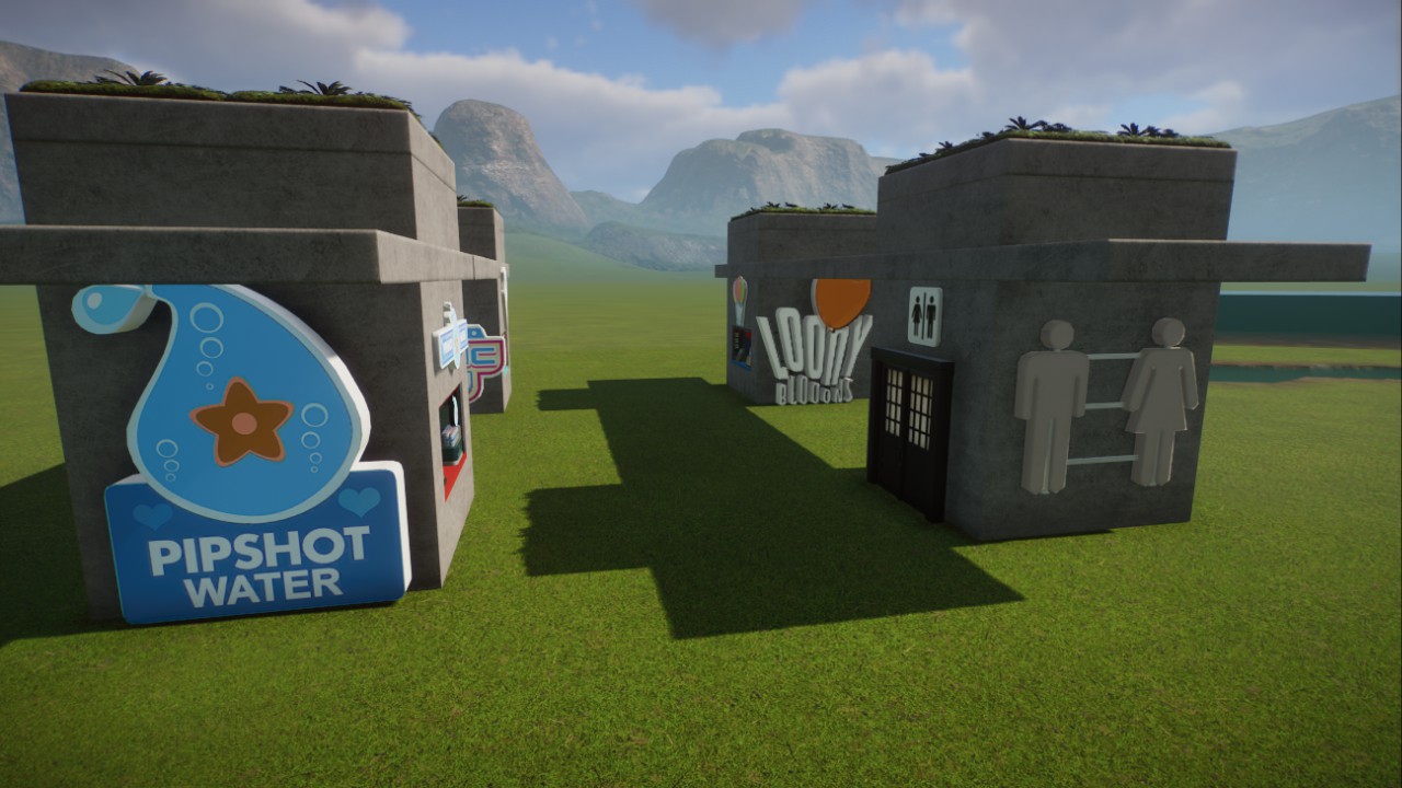 Concrete Food Court + Rest Rooms