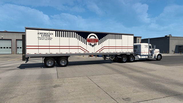 American Lines skin for SCS Box Trailers.