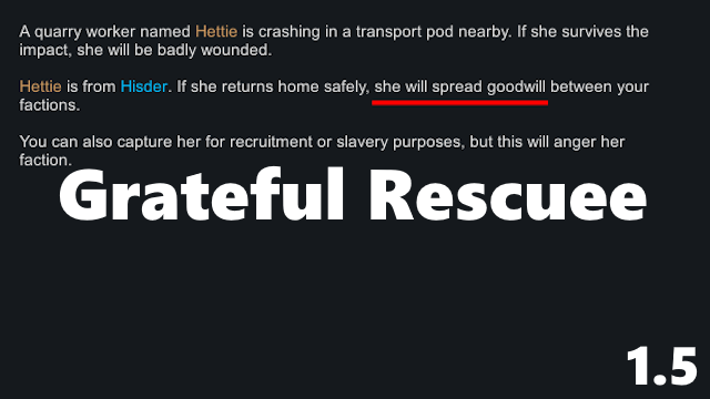 Grateful Rescuee mod preview for RimWorld