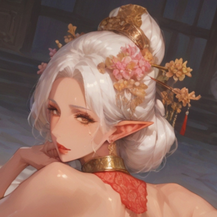 古风银发巨乳