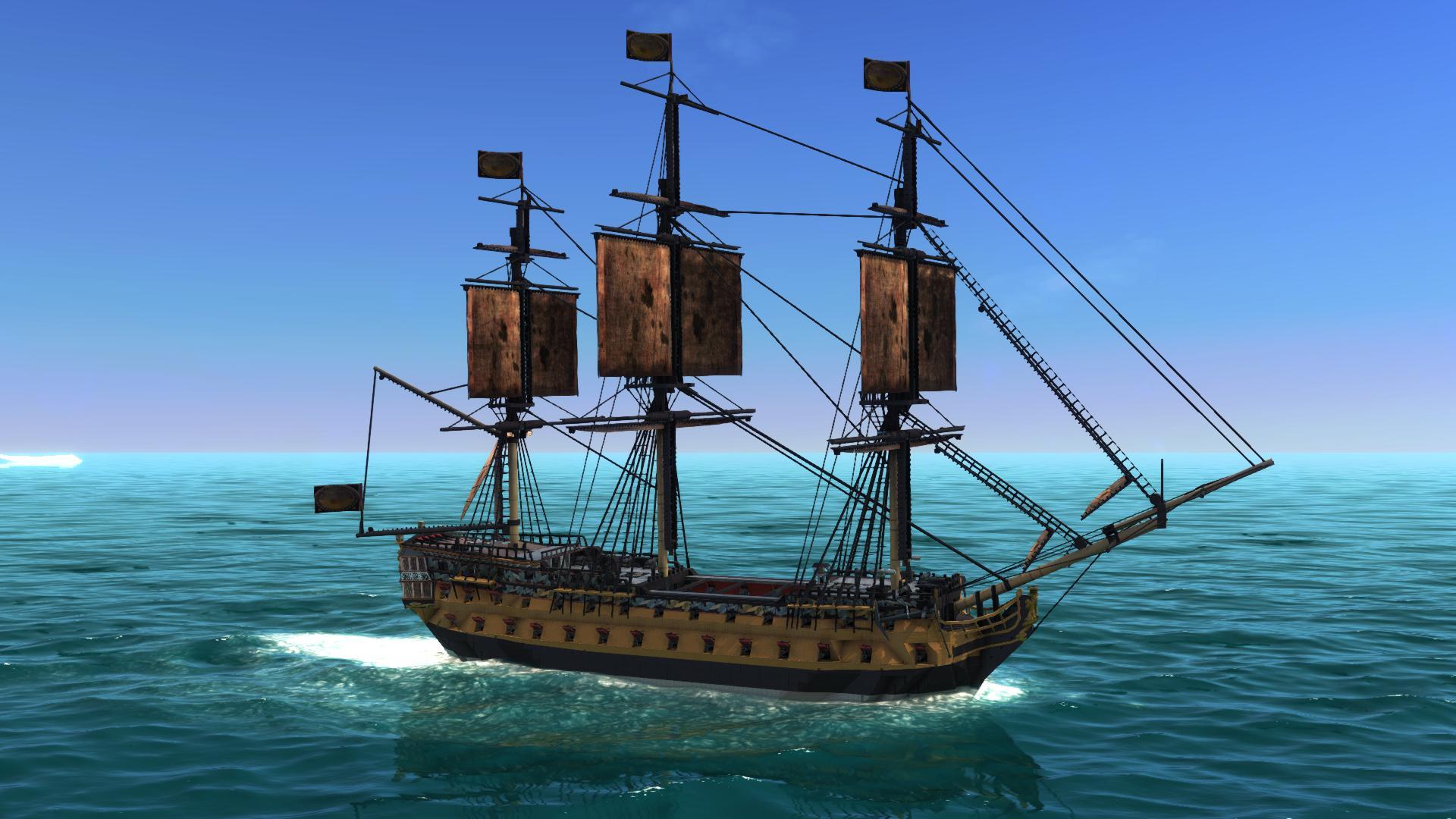 Sailable Bellona inspired 3rd rate
