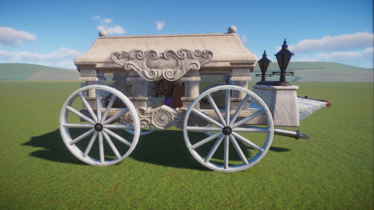 Haunted Mansion Funeral Festive Display Carriage