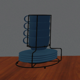 Blue Cups in Holder