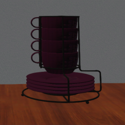 Purple Cups in Holder