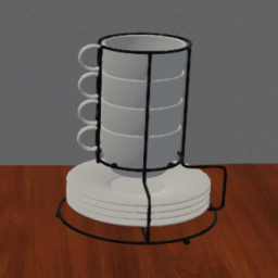 White  Cups in Holder