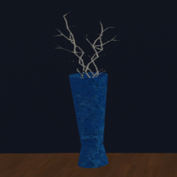Blue Quartz Vase with Branches