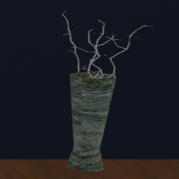 Green Marble Vase with Branches