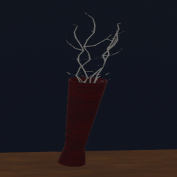 Asian Redwood Vase with Branches