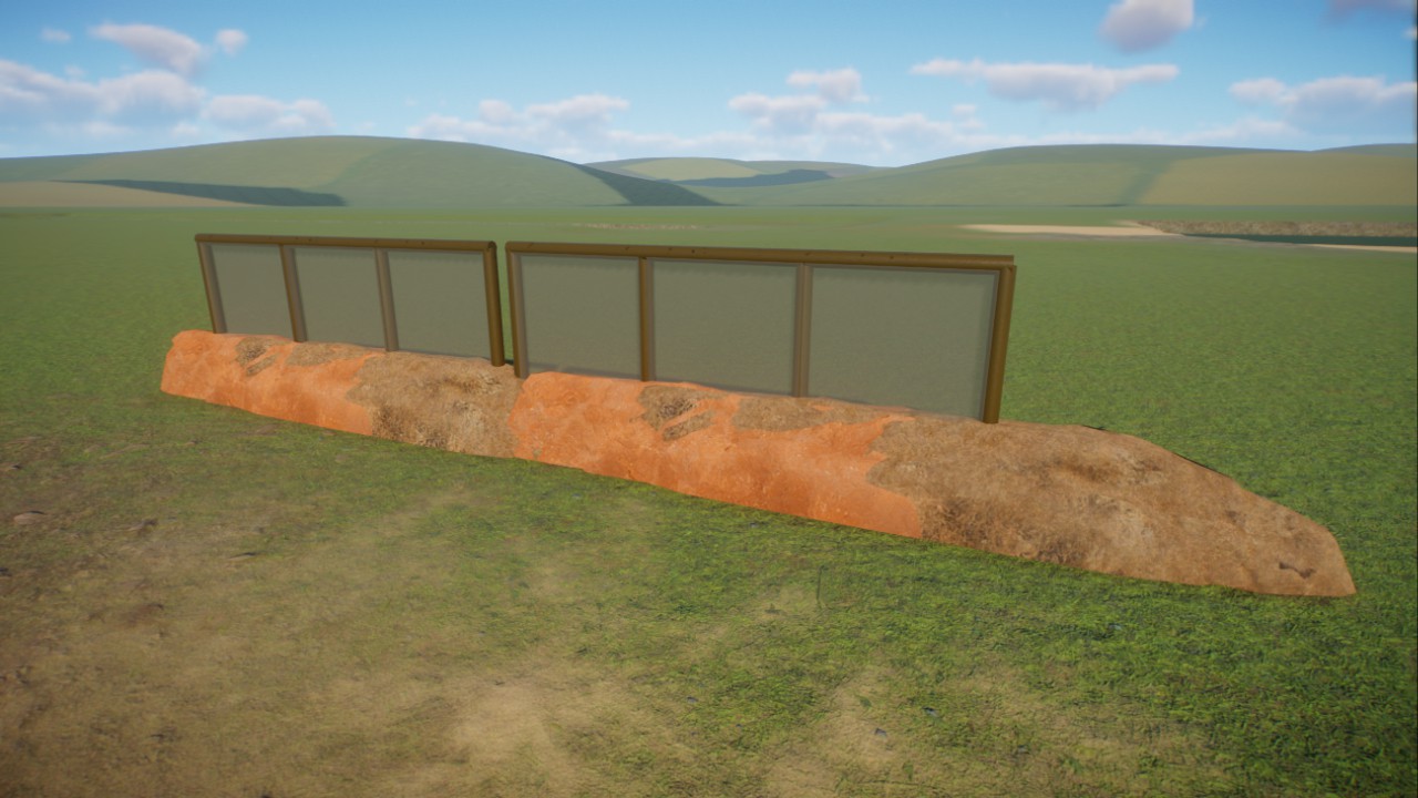 Rock and Glass habitat barrier fence