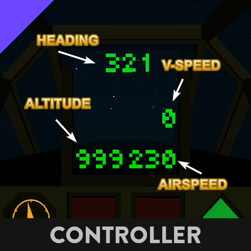 Altitude Airspeed Heading Vspeed HUD Overlay