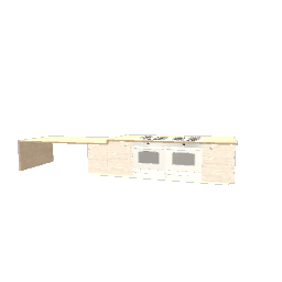 Kiddie size Modern Island with Stove and Table