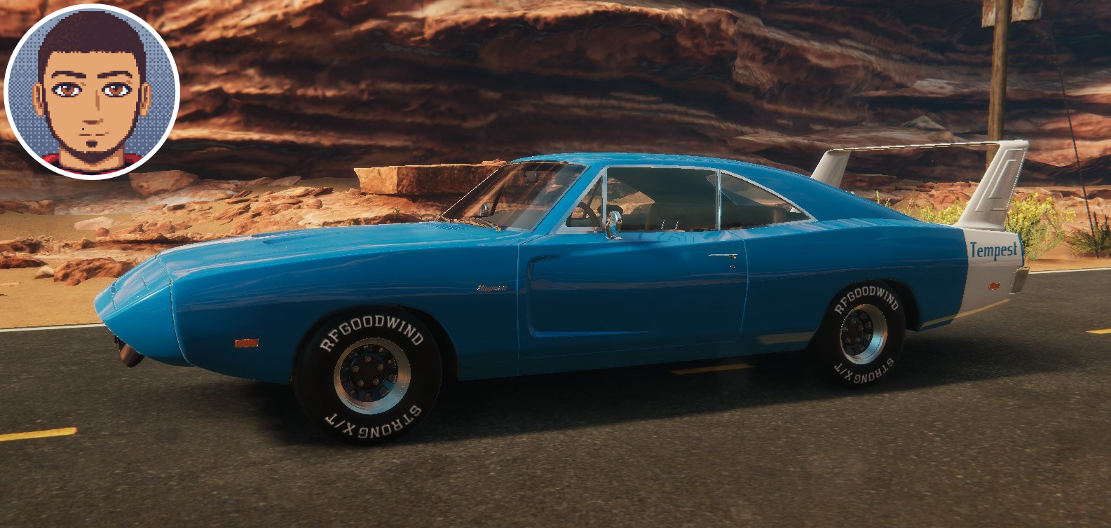 Tempest Daytona (white stripe and painted lip)