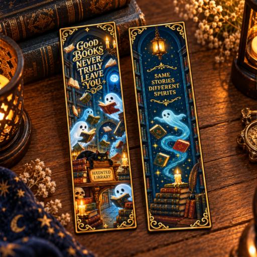 Haunted Library Bookmark preview