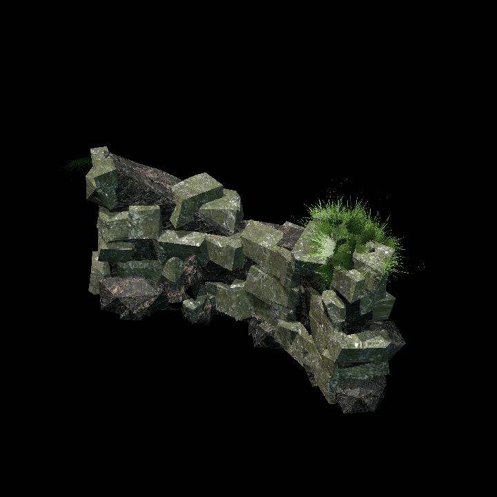 Jungle Ruins - Wall curve 2 B