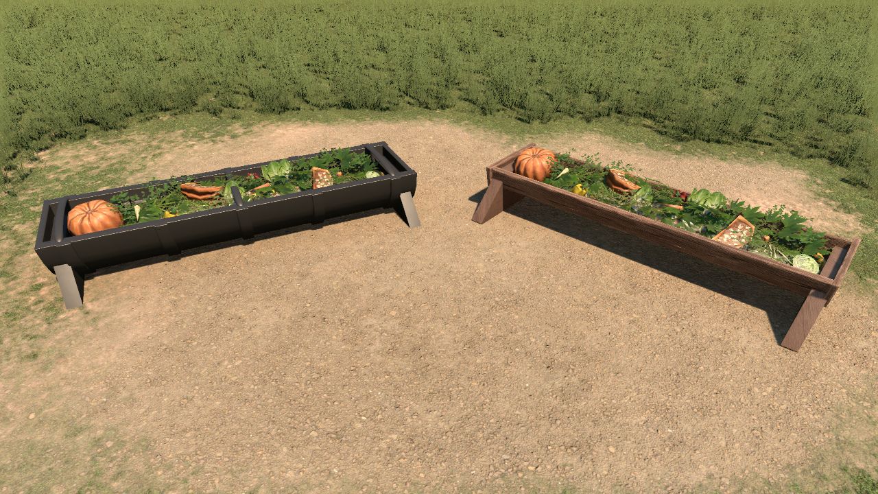 Wooden / Metal Feeding Trough