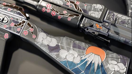 AK-47 | Rising sun (gray)