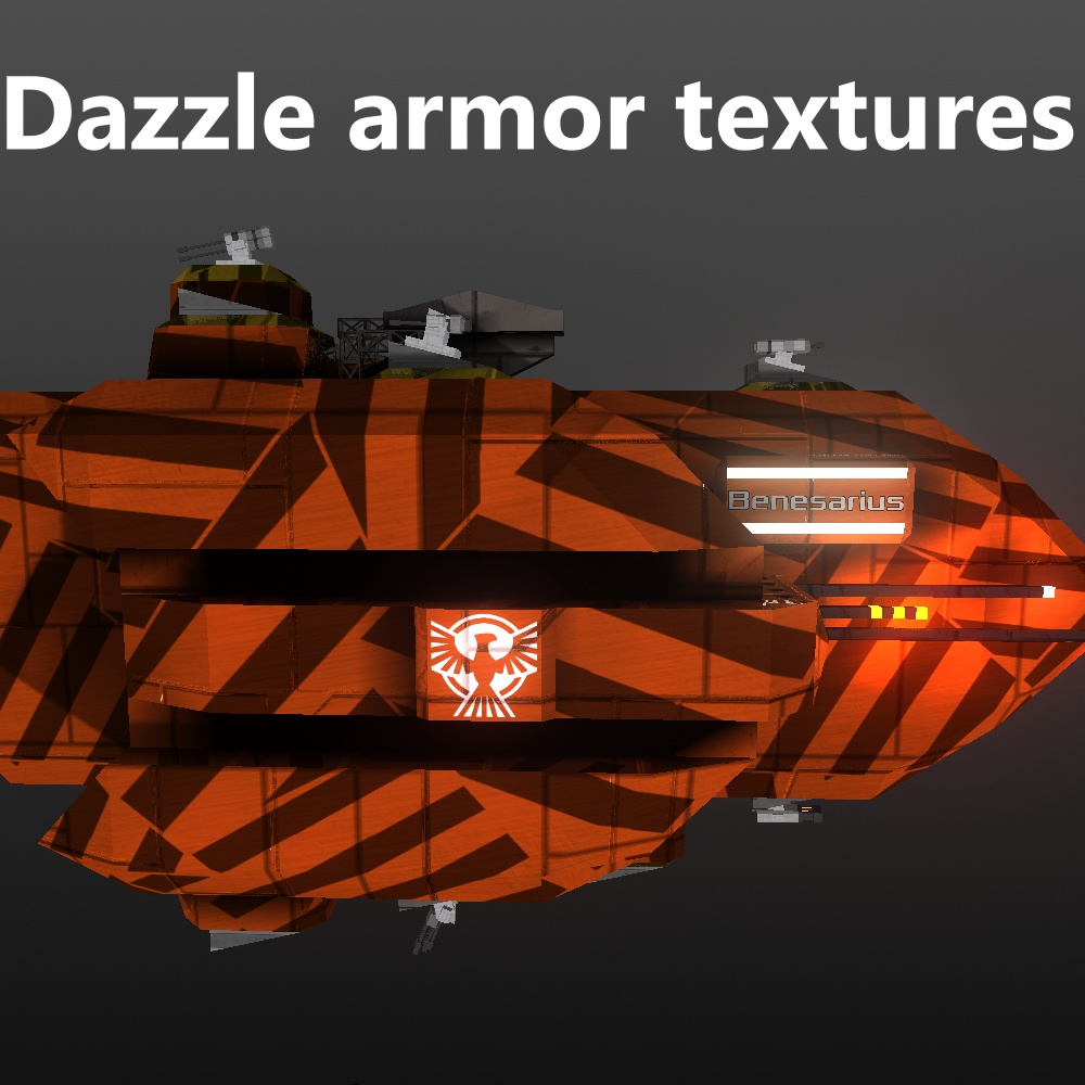 Dazzle armor textures preview