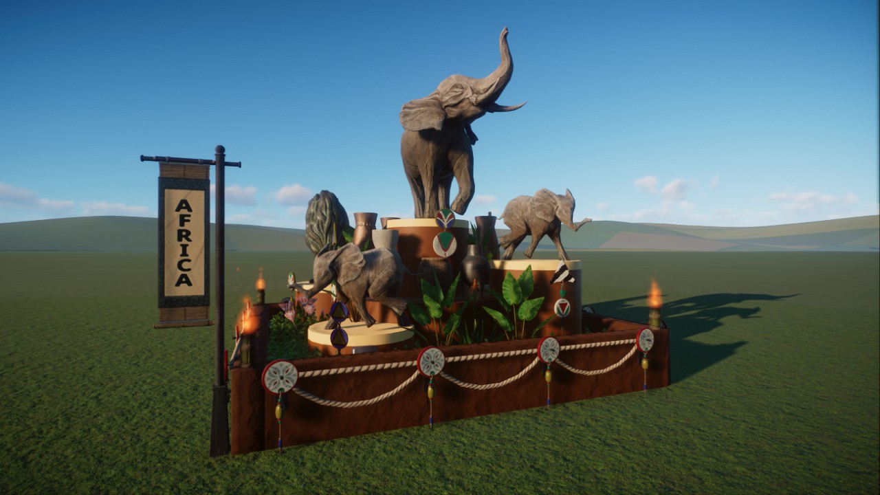 African Themed Centerpiece (7m x 7m)