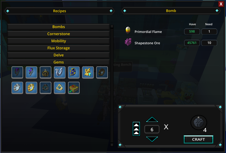 Dark UI (Crafting)