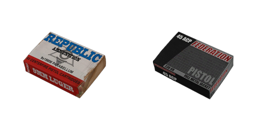 Old/Beta/Alternative 9mm & 45acp ammo boxes