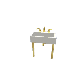 Sink porcelain and gold