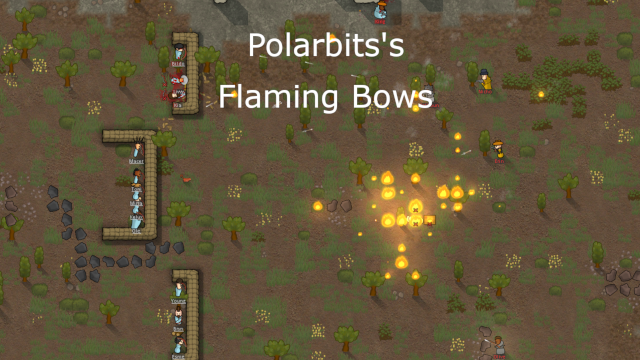 Flaming Bows mod preview for RimWorld
