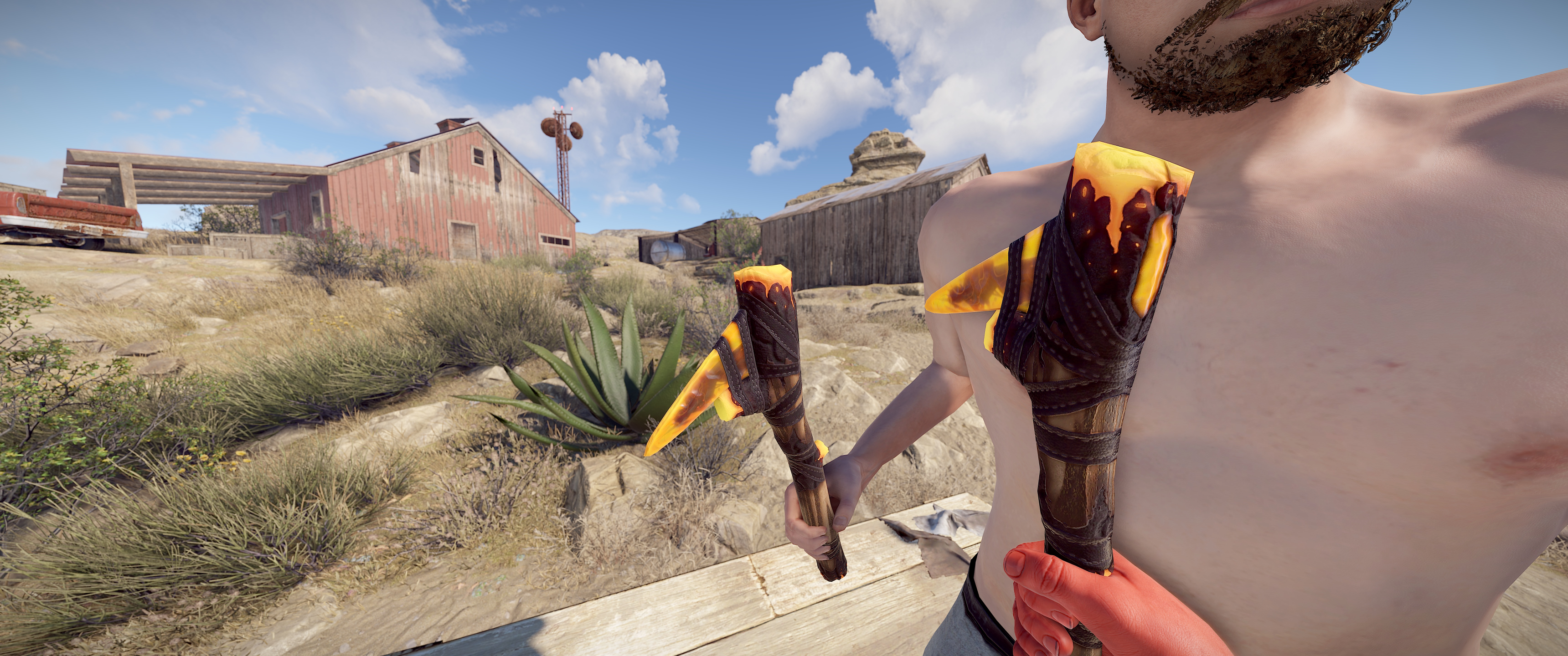Ancient Amber Stone Pick Axe