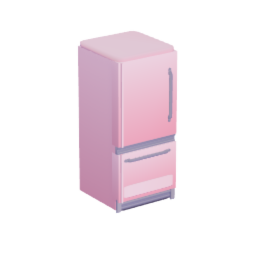pink retro fridge