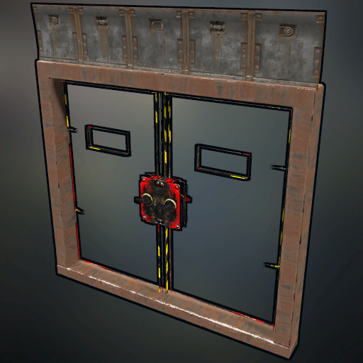 transparent armored double door