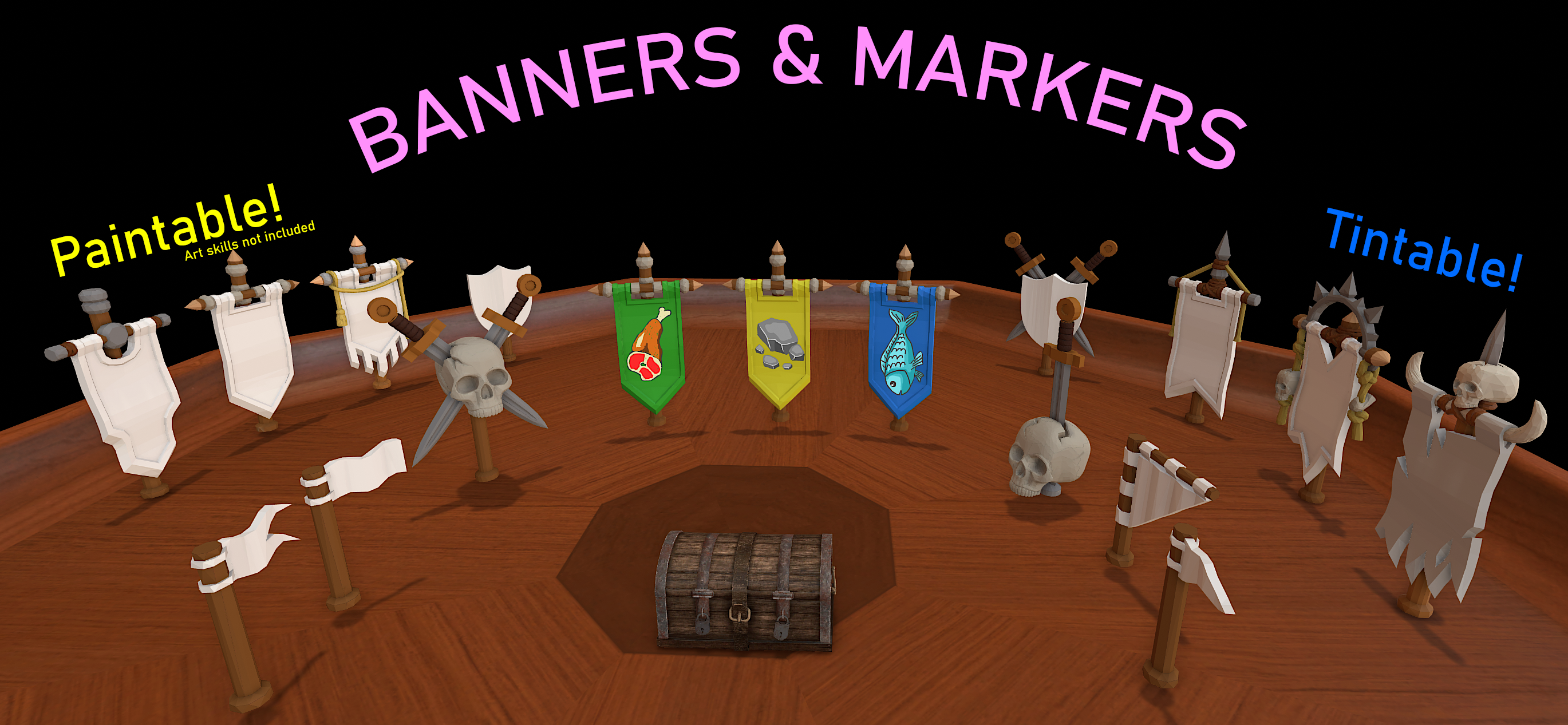 Banners, Markers! (Paintable, Tintable)