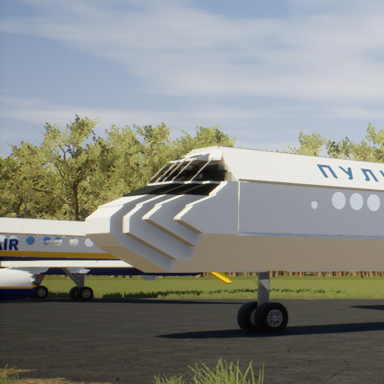 Softbody AIR LINER Tu-154 Pulkovo Airlines [REMASTERED]